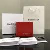 BA92211R-GH　バレンシアガ BALENCIAGA 2021年最新入荷 チェーン付き ショートウォレット 二つ折り短財布 カードポケット 札入れ カーフレザー