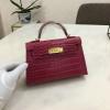 HKL19EWJZH-3589　エルメス HERMES 2020年最新入荷 ミニ ケリー トップハンドルバッグ トートバッグ ハンドバッグ 2way 斜め掛け ショルダーバッグ クロコ柄 レディースかばん