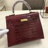 HKL25EWJJH-3589　エルメス HERMES 2021年最新入荷 ケリー 25 トップハンドルバッグ トートバッグ ハンドバッグ 2way 斜め掛け ショルダーバッグ レディースかばん クロコ柄