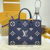 M47084-057　ルイヴィトン LOUISVUITTON 2024年最新入荷 オンザゴー MM ハンドバッグ トートバッグ ママバッグ ショッピングバッグ ウィメンズかばん