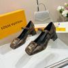LVJ24019LH-26　ルイヴィトン LOUISVUITTON 2024年最新入荷  パンプス ローヒールサンダル ブロックヒール レディースシューズ 靴