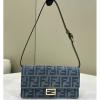 FD8M0498NLH-168　フェンディ FENDI 2024年最新入荷 財布内蔵ミニバッグ バゲット チェーンウォレット クラッチポーチ FFファブリック ショルダーバッグ クロスボディバッグ