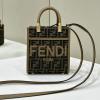 FD8BS051BKF-168　フェンディ FENDI 2024年最新入荷 サンシャイン ショッパー ミニ トートバッグ ハンドバッグ トップハンドルバッグ 2way 斜め掛け ショルダーバッグ レディースかばん