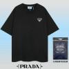 TDPD24020-MS　プラダ PRADA 2024年秋冬最新入荷 Tシャツ 半袖 ショートスリーブ スウェットシャツ 短袖 クルーネック トップス レジャーシャツ