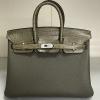 HBK25TMQJSG-063　エルメス HERMES 2024年最新入荷 バーキン 25 タッチ  濃い緑 トゴxクロコダイル アリゲーター シルバー金具 