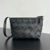 BOV795125BK-aj　ボッテガヴェネタ BOTTEGAVENETA 2024年最新入荷 ディアゴ ホーボーバッグ ショルダーバッグ イントレチャートグレインレザー 黒