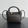 BOV776755SK-aj　ボッテガヴェネタ BOTTEGAVENETA 2024年最新入荷 新作 ミニ トスカ トートバッグ レディース ハンドバッグ イントレチャートレザー ダークコーヒー