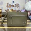 M81735-057　ルイヴィトン LOUISVUITTON 2024年最新入荷 テイクオフ ポーチ クラッチバッグ セカンドバッグ カーキ LV アエログラム レザー