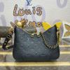 M12930-057　ルイヴィトン LOUISVUITTON 2024年最新入荷 ブーローニュ NM ハンドバッグ グレインレザー ショルダーバッグ ブラック