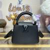 M25255M-057　ルイヴィトン LOUISVUITTON 2024年最新入荷 カプシーヌ MINI ハンドバッグ ショルダーバッグ マットトリヨンレザー オール ブラック