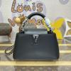 M48865M-057　ルイヴィトン LOUISVUITTON 2024年最新入荷 カプシーヌ EW MINI ハンドバッグ ショルダーバッグ トリヨンレザー ブラック