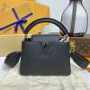 M24729-057　ルイヴィトン LOUISVUITTON 2024年最新入荷 カプシーヌ MINI ハンドバッグ ショルダーバッグ トリヨンレザー ブラック