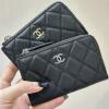 CH0221QJBK-99　シャネル CHANEL 2024年最新入荷 ジップウォレット ファスナー短財布 レディース グレインド カーフスキン 黒