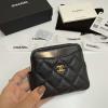 CH2061QJBK-99　シャネル CHANEL 2024年最新入荷 ジップウォレット ファスナー短財布 コインケース グレインド カーフスキン 黒