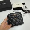 CH2061YJBK-99　シャネル CHANEL 2024年最新入荷 ジップウォレット ファスナー短財布 コインケース ラムスキン