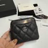 CH2061QYBK-99　シャネル CHANEL 2024年最新入荷 ジップウォレット ファスナー短財布 コインケース グレインド カーフスキン