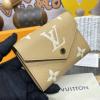 M11988T-057　ルイヴィトン LOUISVUITTON 2024年最新入荷 ポルトフォイユ ヴィクトリーヌ 三つ折り短財布 ショートウォレット  モノグラム アンプラント レザー