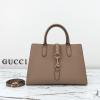 GG795349PKQ-057　グッチ GUCCI 2024年最新入荷 フック クロージャー付き スモール トートバッグ ハンドバッグ 2way ショルダーバッグ レディース レザー