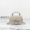 GG811238PQH-057　グッチ GUCCI 2024年最新入荷 GGマーモント ミニ トップハンドルバッグ トートバッグ 2way ショルダーバッグ レディース