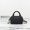 GG815256PBK-057　グッチ GUCCI 2024年最新入荷 GGエンブレム スーパーミニ トップハンドルバッグ 2way ショルダーバッグ レディース レザー