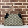 GG815217BBK-057　グッチ GUCCI 2024年最新入荷 GGエンブレム ミディアム ショルダーバッグ 2way ハンドバッグ レディース GGスプリーム キャンバス