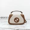 GG815714BBZ-057　グッチ GUCCI 2024年最新入荷 ブロンディ スモール トップハンドルバッグ ショルダーバッグ レディース コットンリネン キャンバス