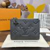 M12536-057　ルイヴィトン LOUISVUITTON 2024年最新入荷 ポルトフォイユ リサ 二つ折り短財布 ショートウォレット 小銭入れ モノグラム アンプラント レザー