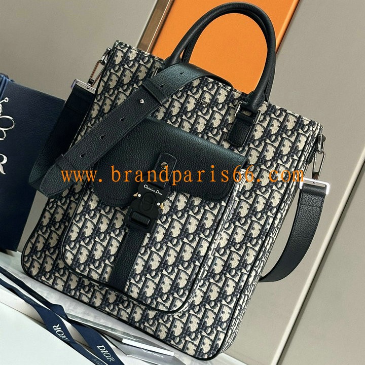 CD93911BBK-99　クリスチャンディオール CHRISTIAN DIOR 2024年最新入荷 サドル トートバッグ ブリーフケース メンズ ショルダーバッグ オブリーク ジャカード レザー