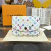 M13399-057　ルイヴィトン LOUISVUITTON 2024年最新入荷 LV TM ポルトモネ ロザリ 小銭入れ コインケース フラップウォレット 短財布 モノグラム マルチカラー キャンバス