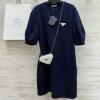 KQPD25013-XG プラダ PRADA 2025年最新入荷 チェーンポーチ付き ドレス ワンピース 半袖 レディース レジャー