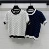 MDGG25003-XG グッチ GUCCI 2025年新作 ショートスリーブ ニットシャツ クルーネック セーター おしゃれ レディース