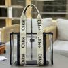 CLE7888TBK-99 クロエ CHLOE 2025年新作 Woody ミディアム トートバッグ ハンドバッグ 2way ショルダーバッグ