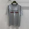 TDGG25029-XG グッチ GUCCI 2025年新作 プリント ラミネート コットン Tシャツ クルーネック 半袖 レディース