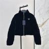 WTPD25011-XG プラダ PRADA 2025年新作 ベルベット クロップド ショートダウン ジップジャケット アウターコート レディース