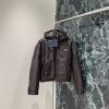 WTPD25013-XG プラダ PRADA 2025年新作 ロングスリーブ フード付き ナイロン  ジップジャケット アウターコート レディース