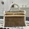 HKL35TDYHS-063 エルメス HERMES 2025年新作 ケリー 35 トップハンドルバッグ トートバッグ ハンドバッグ レディース スエード
