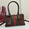 GG866732RSK-GH グッチ GUCCI 2026年新作 ボルセット ミディアム ボストンバッグ トートバッグ レザー 高質感